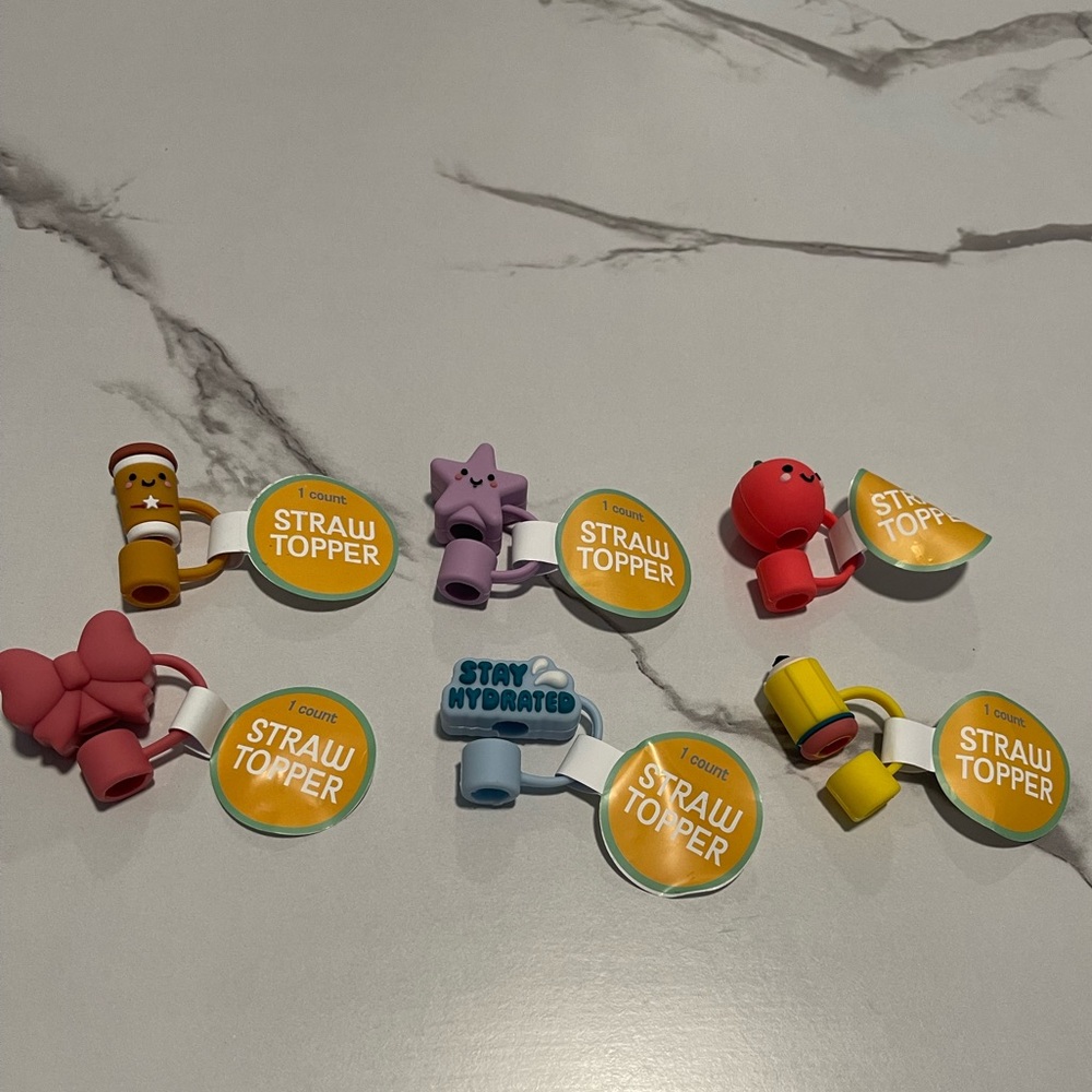 Target Bullseye Straw Toppers